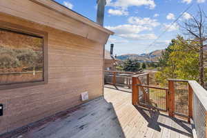 Deck with a mountain view