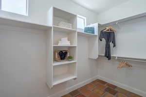 View of spacious closet