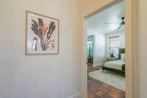 Corridor with baseboards