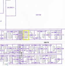 Map showing property parcels