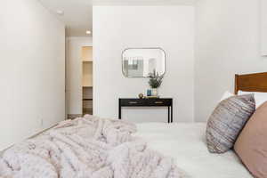 Bedroom featuring a spacious closet