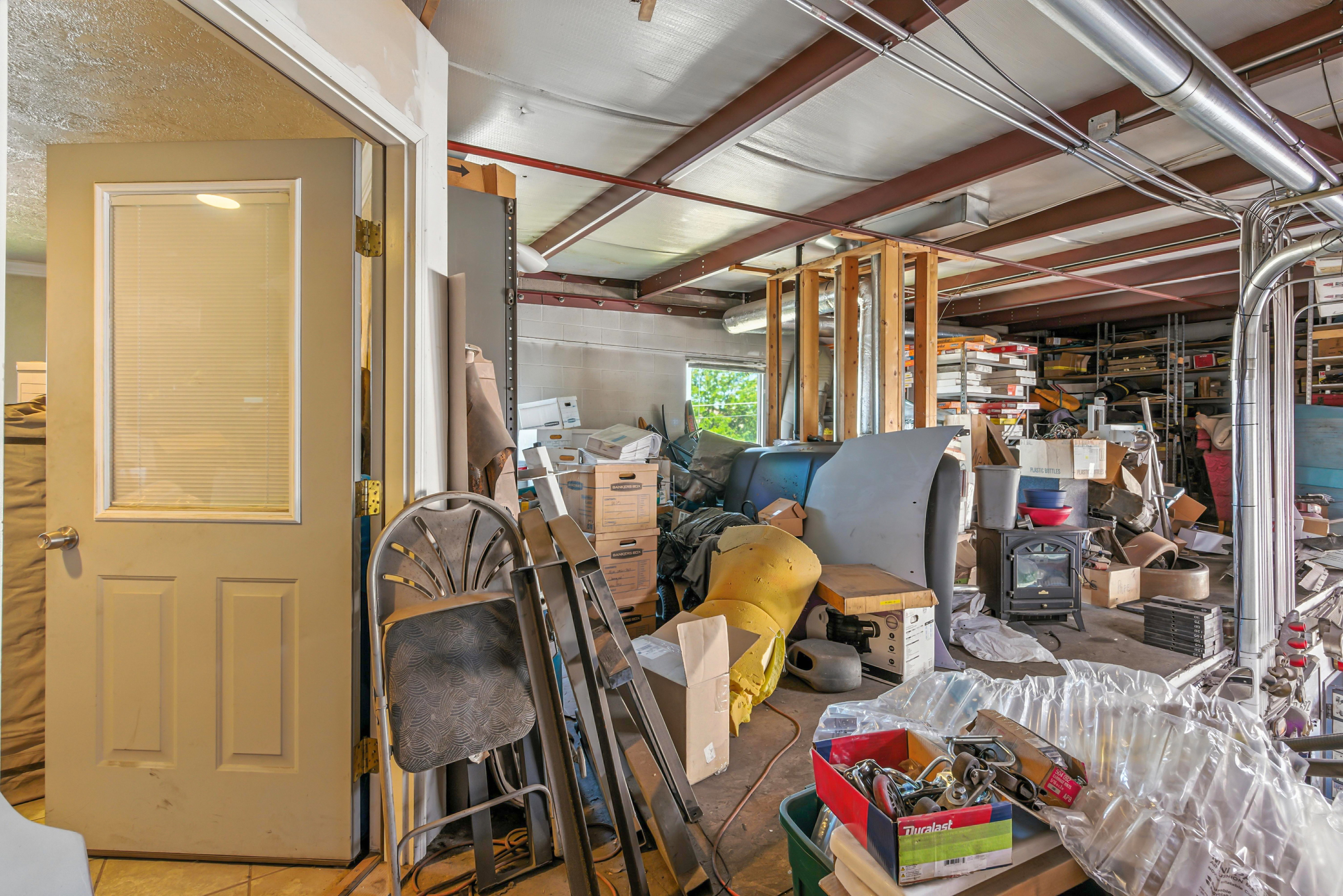 Below grade area featuring tile patterned flooring
