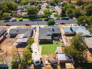 Aerial view of residential area
