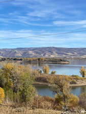 Water view with a mountainous background