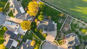 Aerial view of residential area