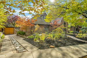 View of home's exterior with brick siding