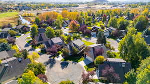 Aerial view of residential area