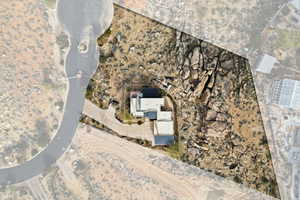 Aerial view of property and surrounding area