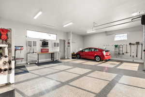 Garage with baseboards