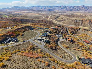 Bird's eye view of a mountain backdrop