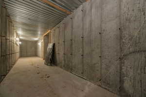 View of below grade area