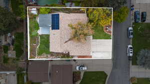 View of subject property with property boundaries highlighted