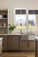 Snowbasin views from your farmhouse kitchen sink
