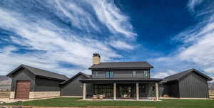 Rear view of property with covered patio