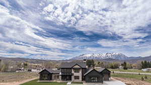 View of Snowbasin Ski Resort mountain in backdrop