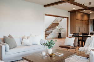 Living room looking back towards entry