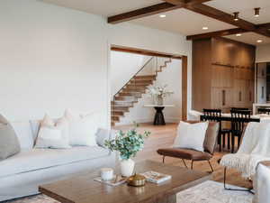 Living room looking back towards entry