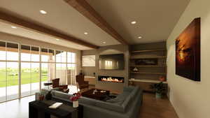 Living Area With Cozy Fireplace