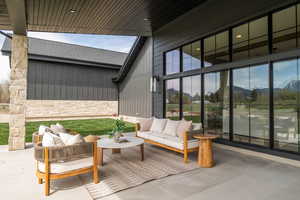 Relax and enjoy the sunset views over Ogden Canyon with unobstructed views of Snowbasin Ski Resort.