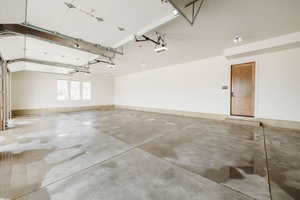 View of inside garage