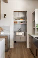 Butler's Pantry featuring a sink