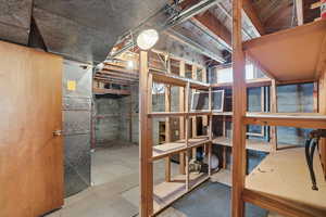 View of unfinished basement