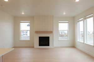 This is before the fireplace got painted