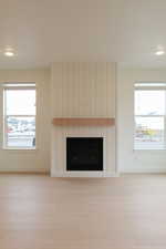 This is before the fireplace got painted