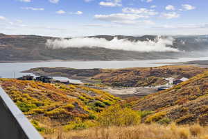 Water view with a mountainous background