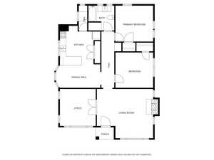 UNIT 1 Floorplan - designed by AI to give an overview. May not be exact buyer to verify any dimensions and actual floorpan in person