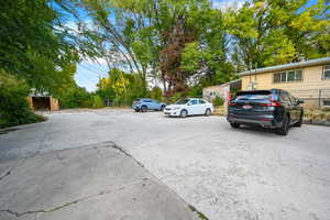 View of uncovered parking lot