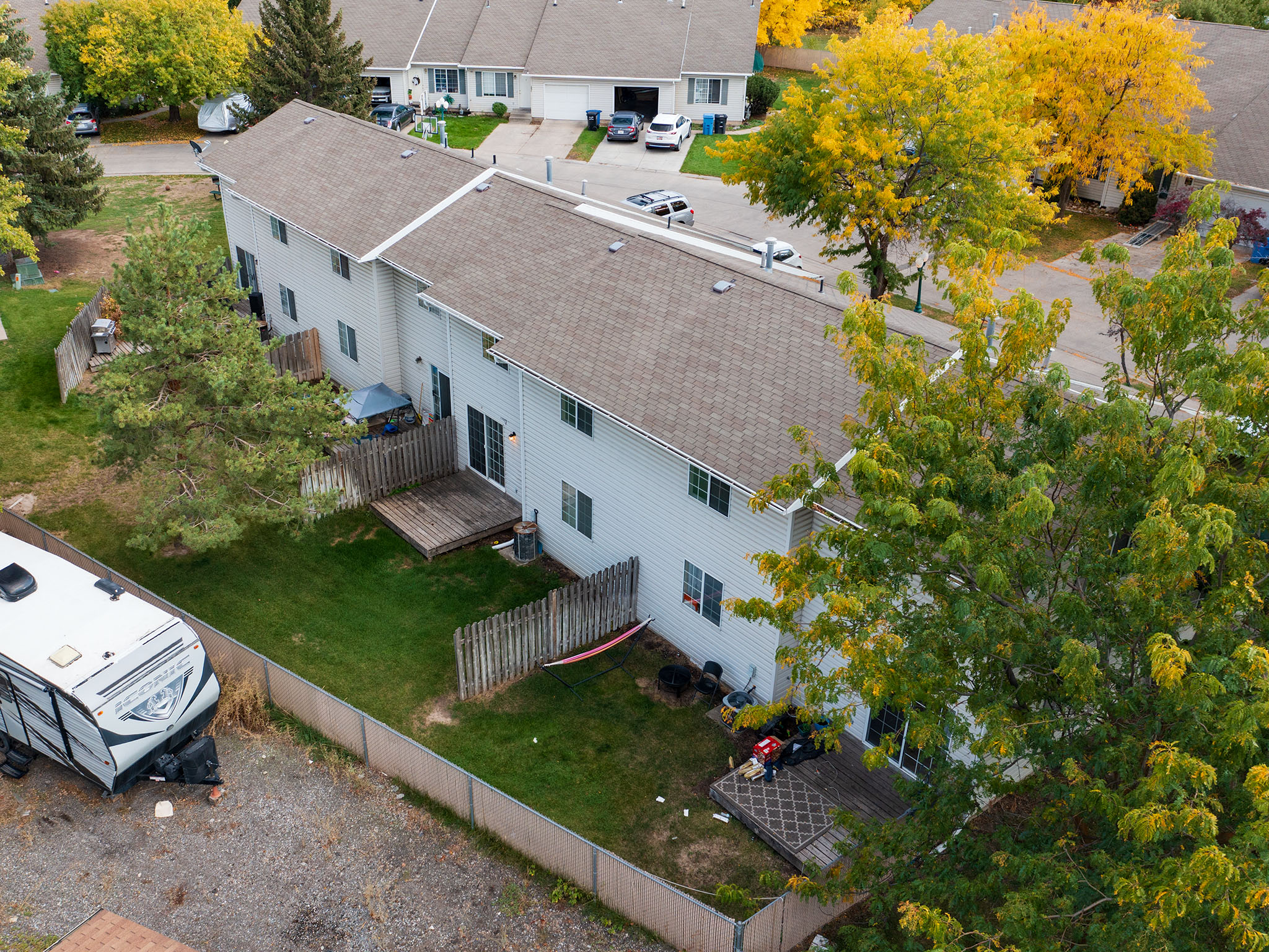 View from above of property