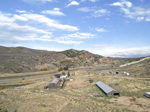 Mountain view with rural landscape