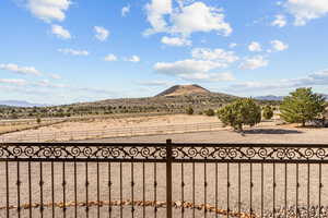Balcony view of mountain background
