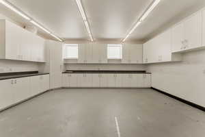 Garage with baseboards