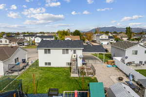 Aerial perspective of suburban area