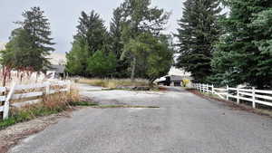 View of asphalt driveway