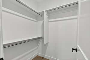 View of walk in closet