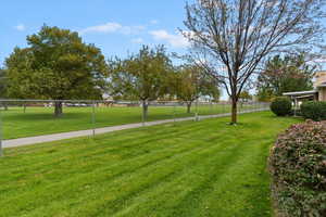 View of yard and Park that owner has access to via key/gate