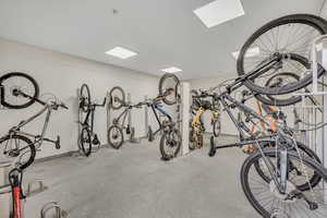 Garage with bike storage