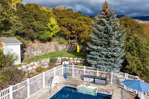 View of pool with a patio