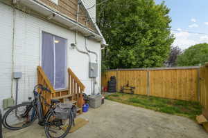 View of patio with entry steps