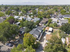 View of property location with nearby suburban area and mountains