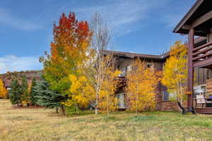 Fall colors outside the unit add beauty and the feeling of privacy inside