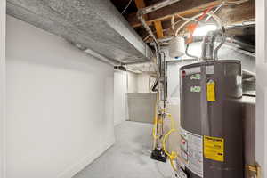 Utilities with gas water heater