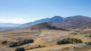 Mountain view with rural landscape
