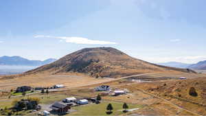 Mountain view with rural landscape