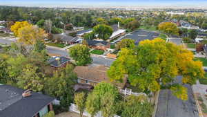 Aerial view of residential area