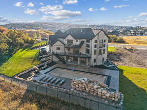 Drone / aerial view of mountains