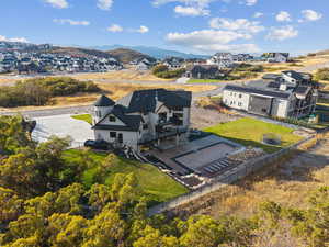 Aerial view of residential area
